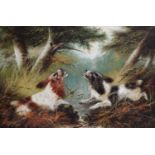 Circle of George Armfield (1808-1893)Two spaniels flushing a pheasantBears signature, oil on canvas,