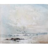 Robert Lesley Howey (1900-1981)''The beach at Seaton Carew, Hartlepool''Signed and dated (19)75,