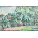 Hugh Denis Charles FitzRoy, 11th Duke of Grafton KG DL (1919-2011)"Summer in Regents Park"Oil on