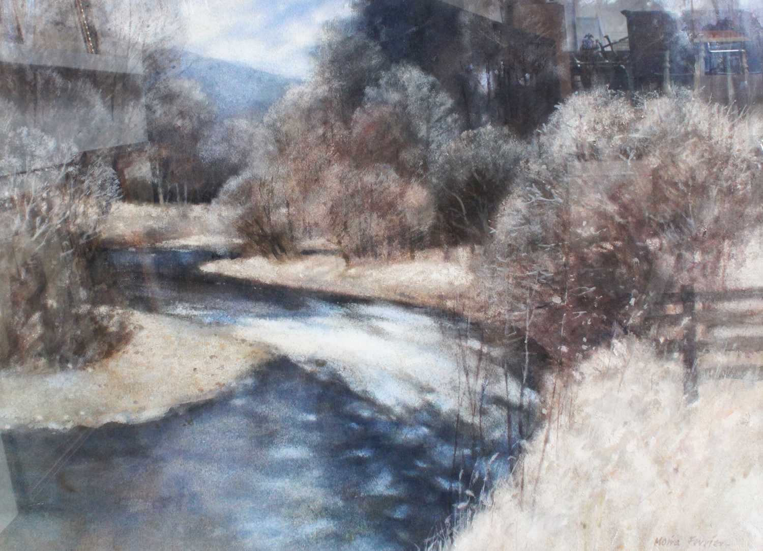 Moira Ferrier RSW (b.1939) Scottish ''Ground Frost Glen Forsa''Signed, watercolour heightened with