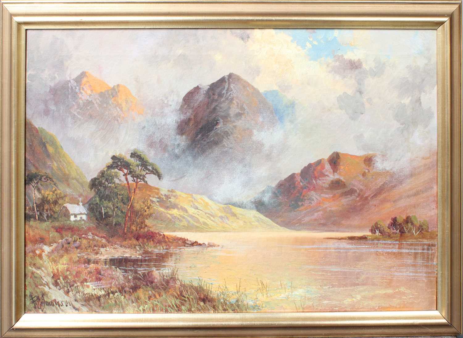 Francis E Jamieson (20th Century) Loch EckSigned, oil on canvas, 40cm by 60cm - Image 2 of 2