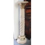 A Marble and Gilt Metal Torchere, 123cm high In five or six sectionsIn generally good condition