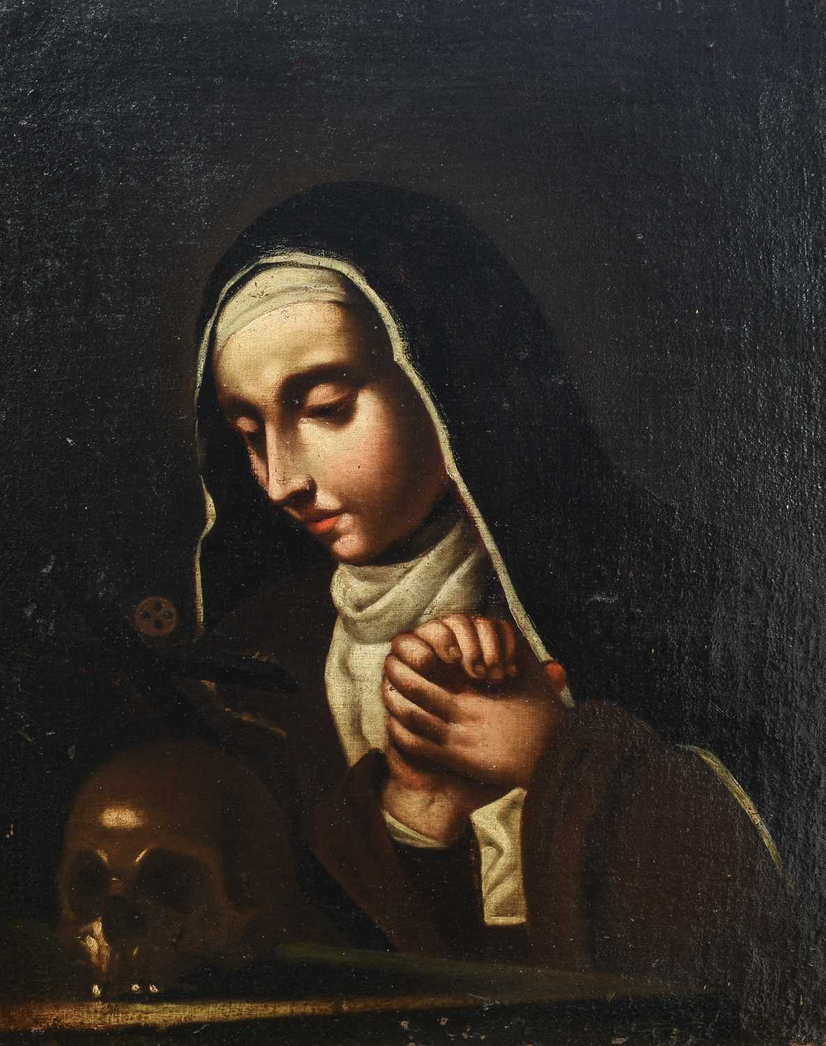 Continental School (18th/19th Century) Saint Teresa of Avila in prayer Oil on canvas, 61.5cm by 49.