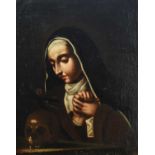Continental School (18th/19th Century) Saint Teresa of Avila in prayer Oil on canvas, 61.5cm by 49.