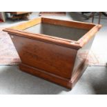 An Early Victorian Mahogany Rectangular Planter, of tapering form and with zinc liner, 74cm by