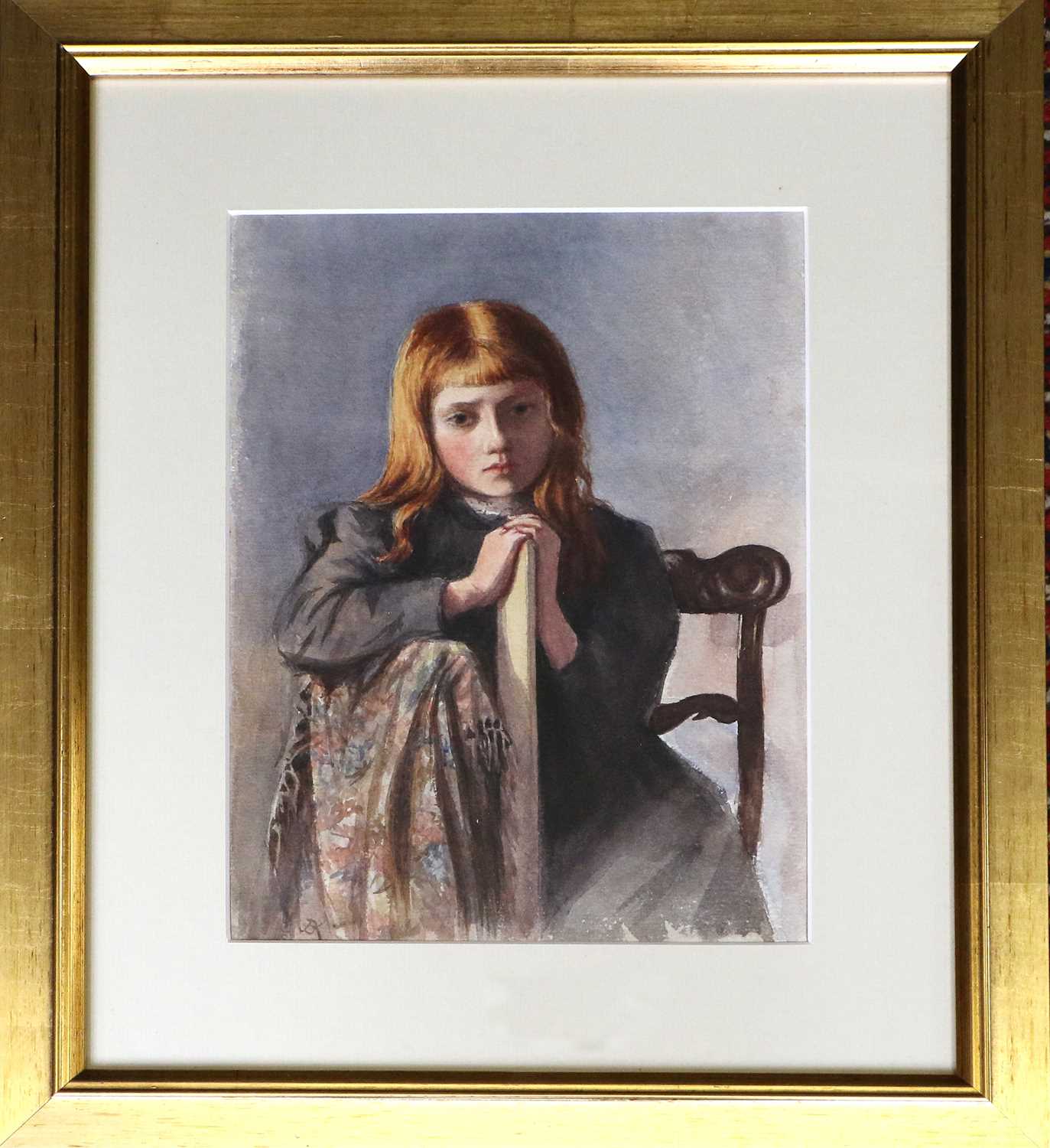 British School (19th/20th Century)Young Girl in thought Indistinctly monogrammed watercolour, - Image 8 of 11