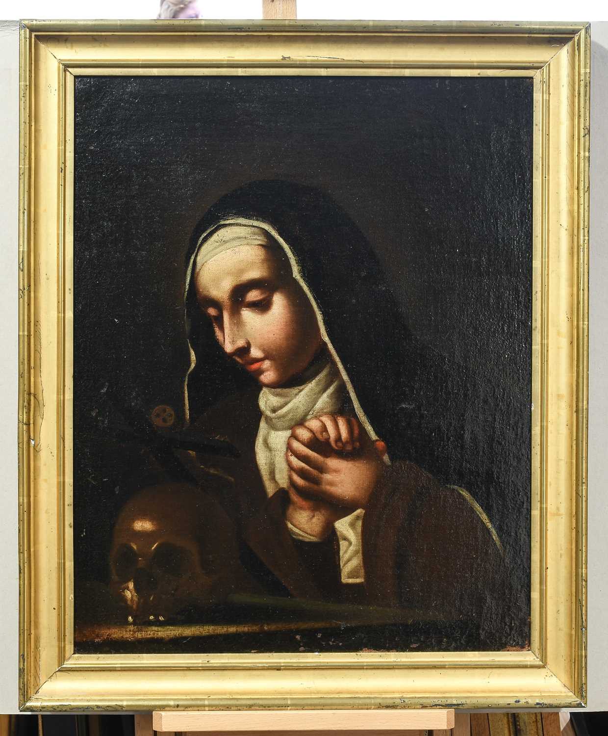Continental School (18th/19th Century) Saint Teresa of Avila in prayer Oil on canvas, 61.5cm by 49. - Image 2 of 3