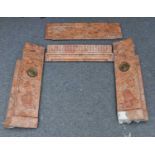 A 19th Century Variegated Marble Fire Surround, of classical style, 122cm by 120cmSubject to