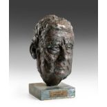 Samuel Tonkiss (1909-1992)"L.S Lowry"Signed, bronze on a granite base, 33cm high (including base)A