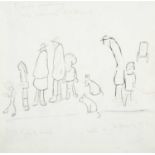 Laurence Stephen Lowry RBA, RA (1887-1976)"A Family Group"Signed, inscribed and dedicated "To Leslie