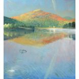 Piers Browne (b.1949)"Grasmere"Signed and dated (19)93, oil on canvas, 99cm by 90cmSome light
