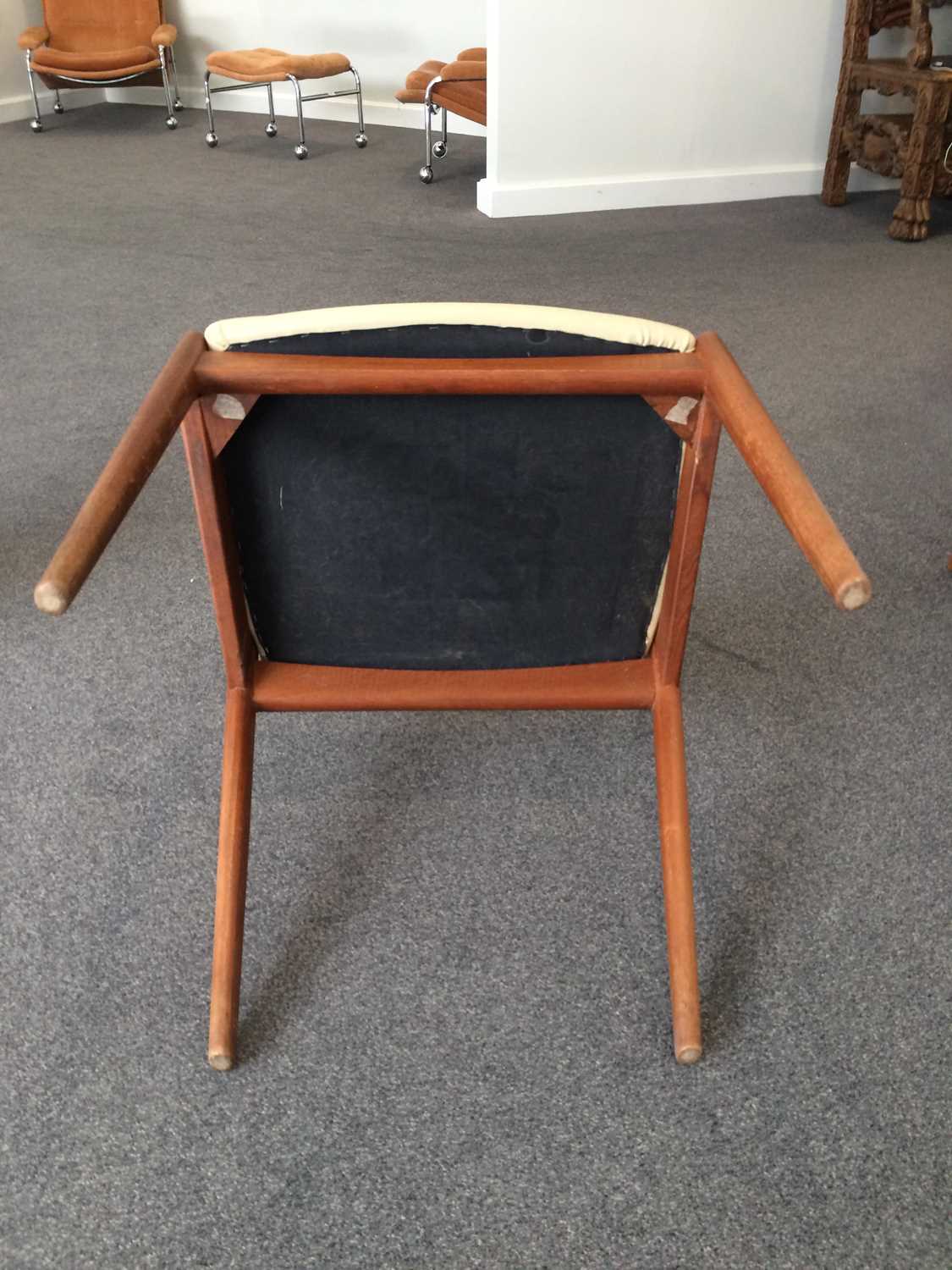 A Set of Six 1960s Danish Teak Model 42 Armchairs, designed by Kai Kristiansen, the frames with - Image 19 of 28