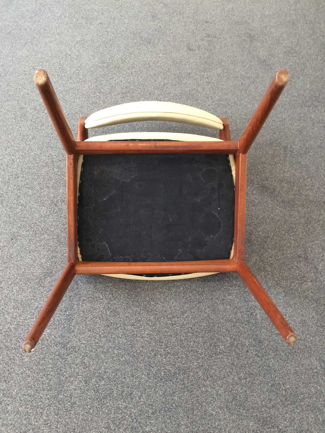 A Set of Six 1960s Danish Teak Model 42 Armchairs, designed by Kai Kristiansen, the frames with - Image 6 of 28