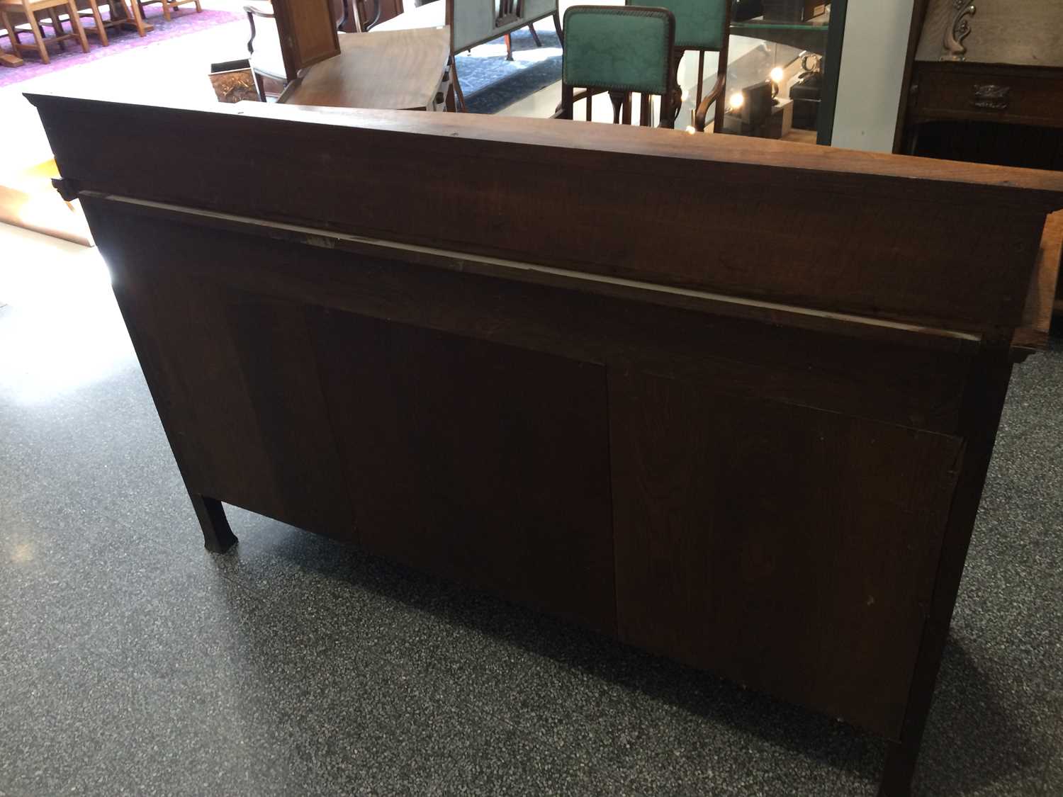 An Arts & Crafts Shapland & Petter of Barnstaple Inlaid Oak Sideboard, with raised upstand, above - Image 11 of 22