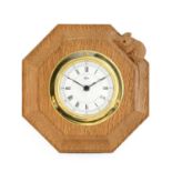 Workshop of Robert Mouseman Thompson (Kilburn): An English Oak Octagonal Wall Clock, the octagonal