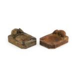 Robert Mouseman Thompson (1876-1955): Two English Oak Ashtrays, of standard rectangular form, each