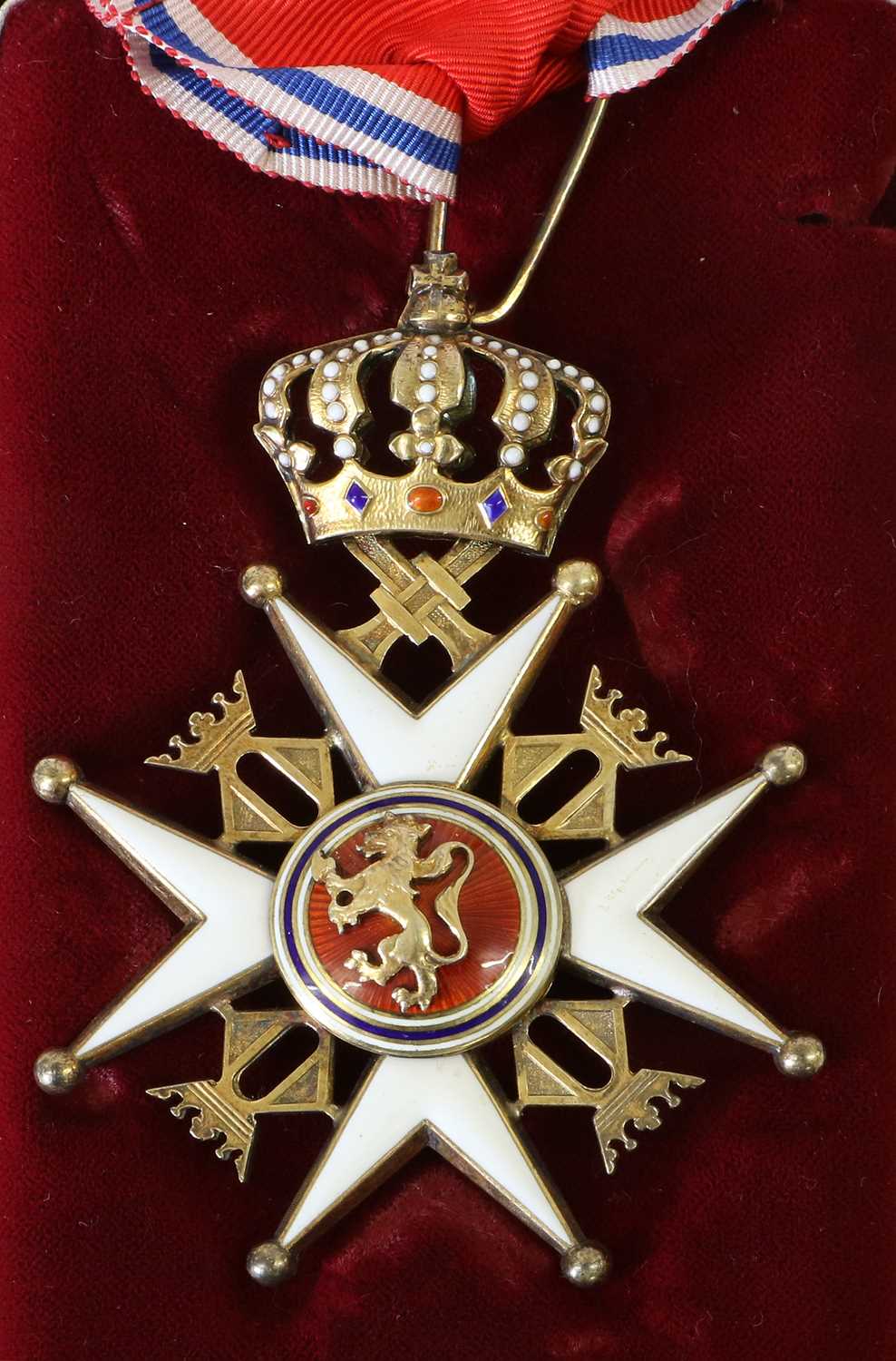 The Kingdom of Norway - Order of St. Olav, Civil Division, Commander's Neck Badge by J Tostrup, - Image 3 of 3