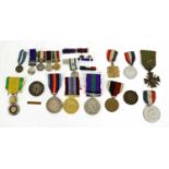 A British War Medal, awarded to 29228 PTE.J.T.CHADFORD, WELSH R. - lacks suspender; also, a French