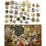 A Collection of Approximately Two Hundred Post-1953 Cap and Collar Badges, brass, white metal,