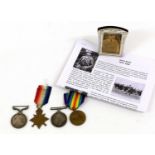 A First World War Long Service Group of Four Medals, awarded to 7162 PTE.E.BRAID. S.GDS:, comprising