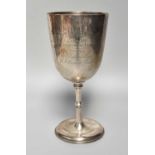 A Victorian Silver Goblet, by George Maudsley Jackson, London, 1888, the cup tapering cylindrical,