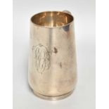 A Victorian Silver Mug, by Josiah Williams and Co., Exeter, 1880, tapering cylindrical and on collet