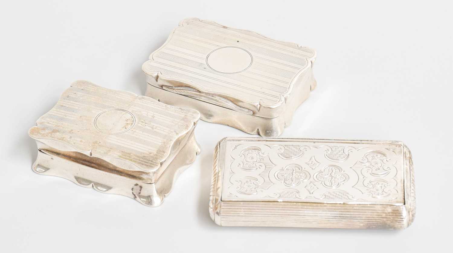 Two George V Silver Snuff-Boxes, One by Colen Hewer Cheshire, Chester, 1919 and One by Smith and