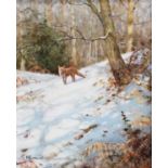 John Frederick Greenwell (1939-2009)''Fox on the Common''Signed, signed inscribed and dated 2000