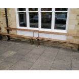 Garden Bench,(a.f), 237cm and 245cm