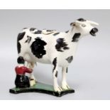 An Early 19th-century Cow Creamer, probably Scottish (replacement cover)