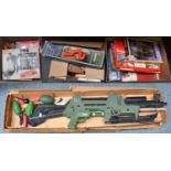 Assorted Vintage Toys and Games to Include, a Johnny Seven One Man Army Gun with various accesories,