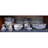 A Selection of Masons Ironstone Ceramics, including a wash set (one shelf)Generally good