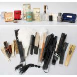 A Quantity of Assorted Fans, including ostrich feather etc, together with a collection of vintage