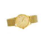 A Gold Plated Omega Wristwatch, with attached 9 carat gold braceletWinding smoothly, hand setting