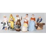 Royal Doulton Figures, Including: 'The Lifeboat Man', HN2764, 'Country Maid', HN3163 and 'The