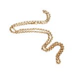 A Trace Link Chain, stamped 'GOLD', length 78cmGross weight - 18.5 grams.