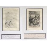 After Pierre Auguste Renoir (1841-1918) "Le Chapeau Epingle""Sur la plage a Berneval"Etching, 12cm