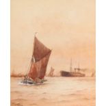 William Henry Pearson (1849-1923)"North Fleet""The Long Reach"Signed, watercolour, 46.5cm by 33.