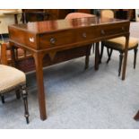 A Mahogany Two Drawer Side Table,123cm by 50cm by 77cm