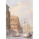 Manner of Samuel Prout (1783-1852)Venetian sceneInitialled, watercolour; together with a