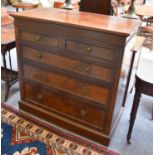 A 20th Century Mahogany Four Height Straight Front Chest of Drawers, 107cm by 54cm by 107cm