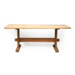 Acorn Industries: G.J.Grainger and Son (Brandsby) An English Oak Three Plank Refectory Dining Table,