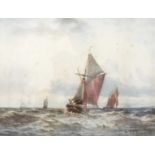 William Thomas Nichol Boyce (1857-1911)Masted ships and steam ships at sea Signed and dated 1900,