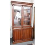 A Late 19th/Early 20th Century Bookcase Cabinet, 108cm by 56cm by 201cm