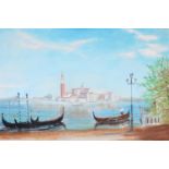 Stanley Dollimore (20th Century)Gondolas on the Venetian LagoonSigned and dated (19)99, oil on