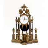 {} An Austrian Quarter Striking Calendar Display Table Clock, signed Mathiar Mullner in Wien,