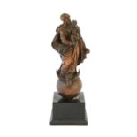 A Carved Boxwood Group of the Virgin and Child, probably Flemish, late 17th/18th century, she