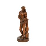 A Carved Boxwood Figure of Christ at the Column, probably South German, late 17th/early 18th