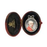 George Engleheart (1750-1829): Miniature Bust Portrait of Sir Hugh Owen (c.1731-1786), wearing a