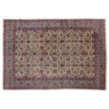 Good Kirman CarpetSouth East Iran, circa 1930The ivory field with an allover design of palmettes and